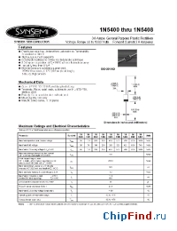 Datasheet 1N5404 manufacturer Synsemi