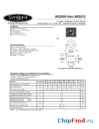 Datasheet AR2502 manufacturer Synsemi