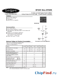 Datasheet BY253 manufacturer Synsemi
