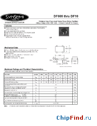 Datasheet DF01 manufacturer Synsemi