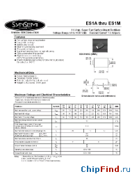 Datasheet ES1A manufacturer Synsemi
