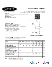 Datasheet FR101G manufacturer Synsemi