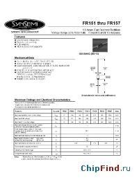 Datasheet FR151 manufacturer Synsemi