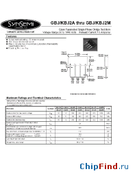 Datasheet GBJ2A manufacturer Synsemi