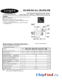 Datasheet GBJ6A manufacturer Synsemi