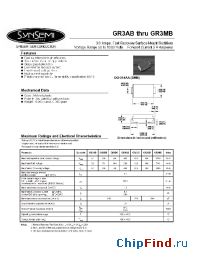 Datasheet GR3GB manufacturer Synsemi