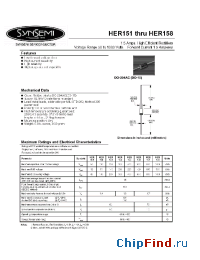 Datasheet HER152 manufacturer Synsemi