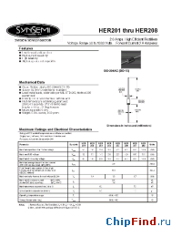 Datasheet HER202 manufacturer Synsemi