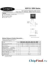 Datasheet KBPC602 manufacturer Synsemi