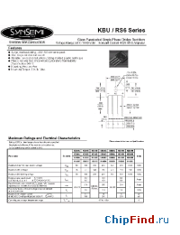 Datasheet KBU4B manufacturer Synsemi
