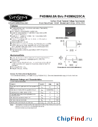 Datasheet P4SMA100A manufacturer Synsemi