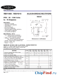 Datasheet RBV1000 manufacturer Synsemi