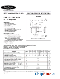 Datasheet RBV1001D manufacturer Synsemi