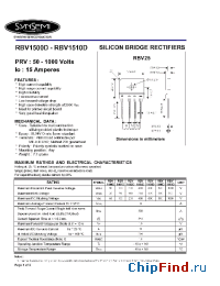 Datasheet RBV1500D manufacturer Synsemi