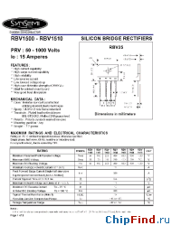 Datasheet RBV1502 manufacturer Synsemi