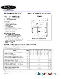 Datasheet RBV3500 manufacturer Synsemi
