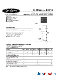Datasheet RGL101G manufacturer Synsemi