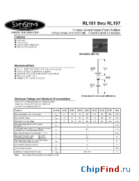 Datasheet RL151 manufacturer Synsemi