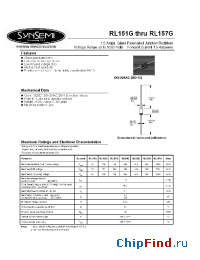 Datasheet RL152G manufacturer Synsemi