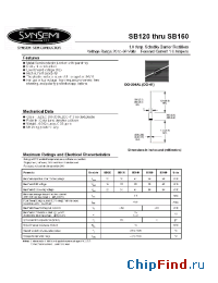 Datasheet SB120 manufacturer Synsemi