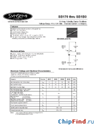 Datasheet SB170 manufacturer Synsemi