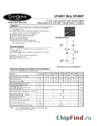 Datasheet UF4004 manufacturer Synsemi