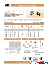Datasheet EPU-110B manufacturer Talema