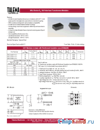 Datasheet MUJ-230B1-XXX manufacturer Talema