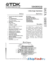 Datasheet 73M2901C/5V-32IH manufacturer TDK