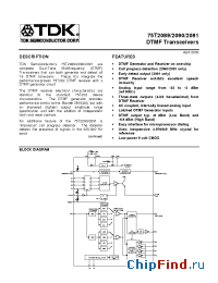 Datasheet 75T2091-IH manufacturer TDK