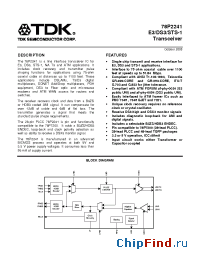 Datasheet 78P2241-IGT manufacturer TDK