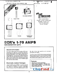 Datasheet S0306F1 manufacturer Teccor