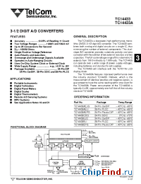 Datasheet TC14433COG manufacturer TelCom
