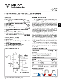 Datasheet TC7126A manufacturer TelCom