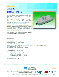 Datasheet CMA-4-2003 manufacturer Teledyne