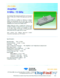 Datasheet CPA-13-6014 manufacturer Teledyne