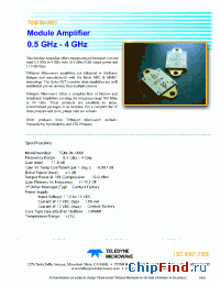 Datasheet TGM-04-0001 manufacturer Teledyne