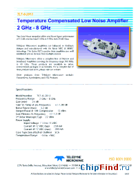 Datasheet TLT-8-2013 manufacturer Teledyne