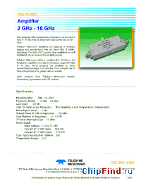Datasheet TMA-18-2002 manufacturer Teledyne