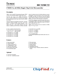 Datasheet 80C52-12 manufacturer TEMIC