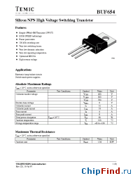 Datasheet BUF654 manufacturer TEMIC