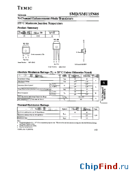 Datasheet SMD15N05 manufacturer TEMIC