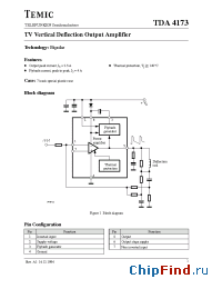 Datasheet TDA4173 manufacturer TEMIC