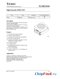 Datasheet TLME3100-GS08 manufacturer TEMIC