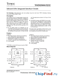 Datasheet TOIM3232 manufacturer TEMIC
