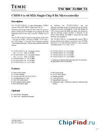 Datasheet TSC80C31-12AAB/883 manufacturer TEMIC