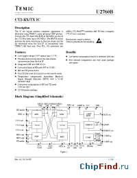 Datasheet U2760B-AFSG3 manufacturer TEMIC