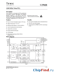 Datasheet U2782B-AFSG3 manufacturer TEMIC