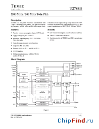 Datasheet U2784B-BFS manufacturer TEMIC