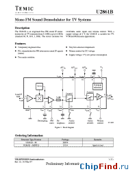Datasheet U2861B-M manufacturer TEMIC